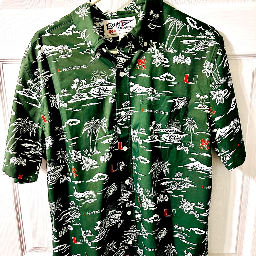 Miami hurricanes, floral shirt dry fit